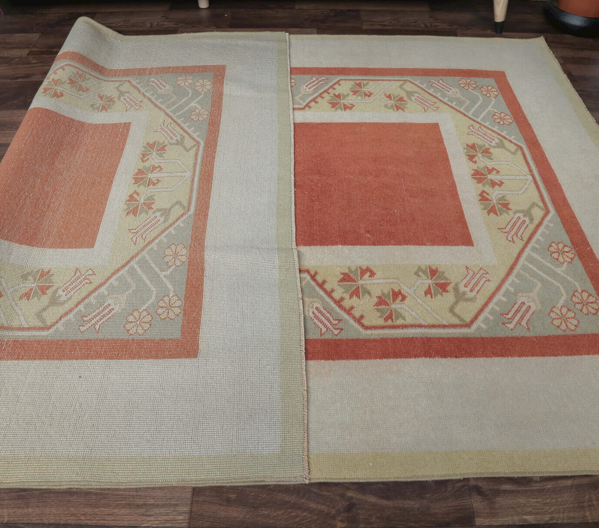 5x8 Vintage Milas Turkish Handmade Area Rug
