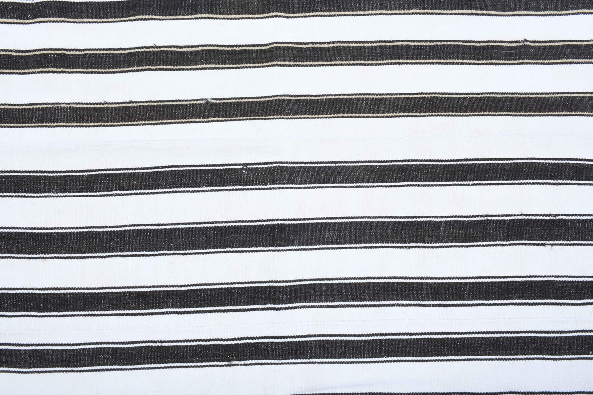 El yapımı vintage halı 163x284 cm çizgili desenli yün - desen detayı