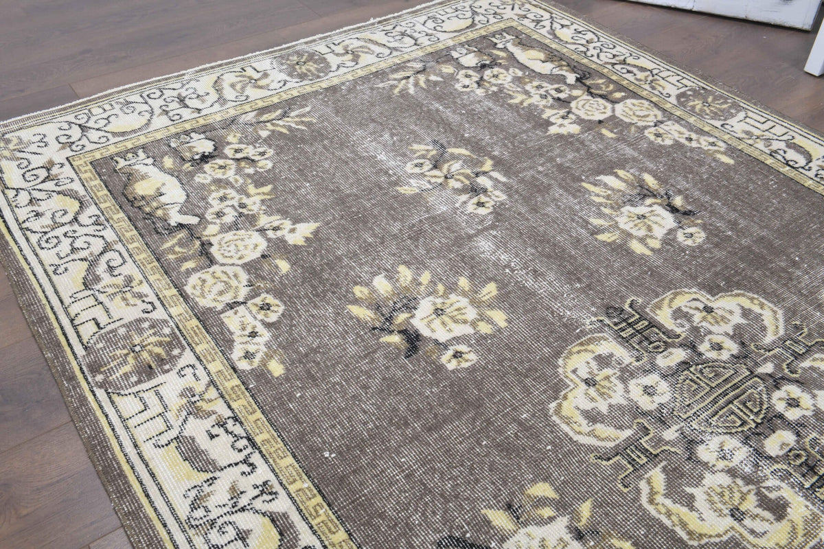 5x9 Handmade Vintage Oushak Area Rug