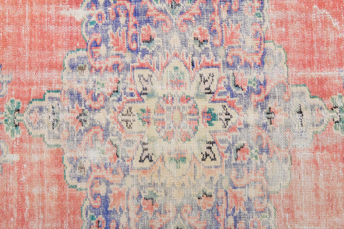 El yapımı vintage halı 152x244 cm oryantal desenli yün - desen detayı