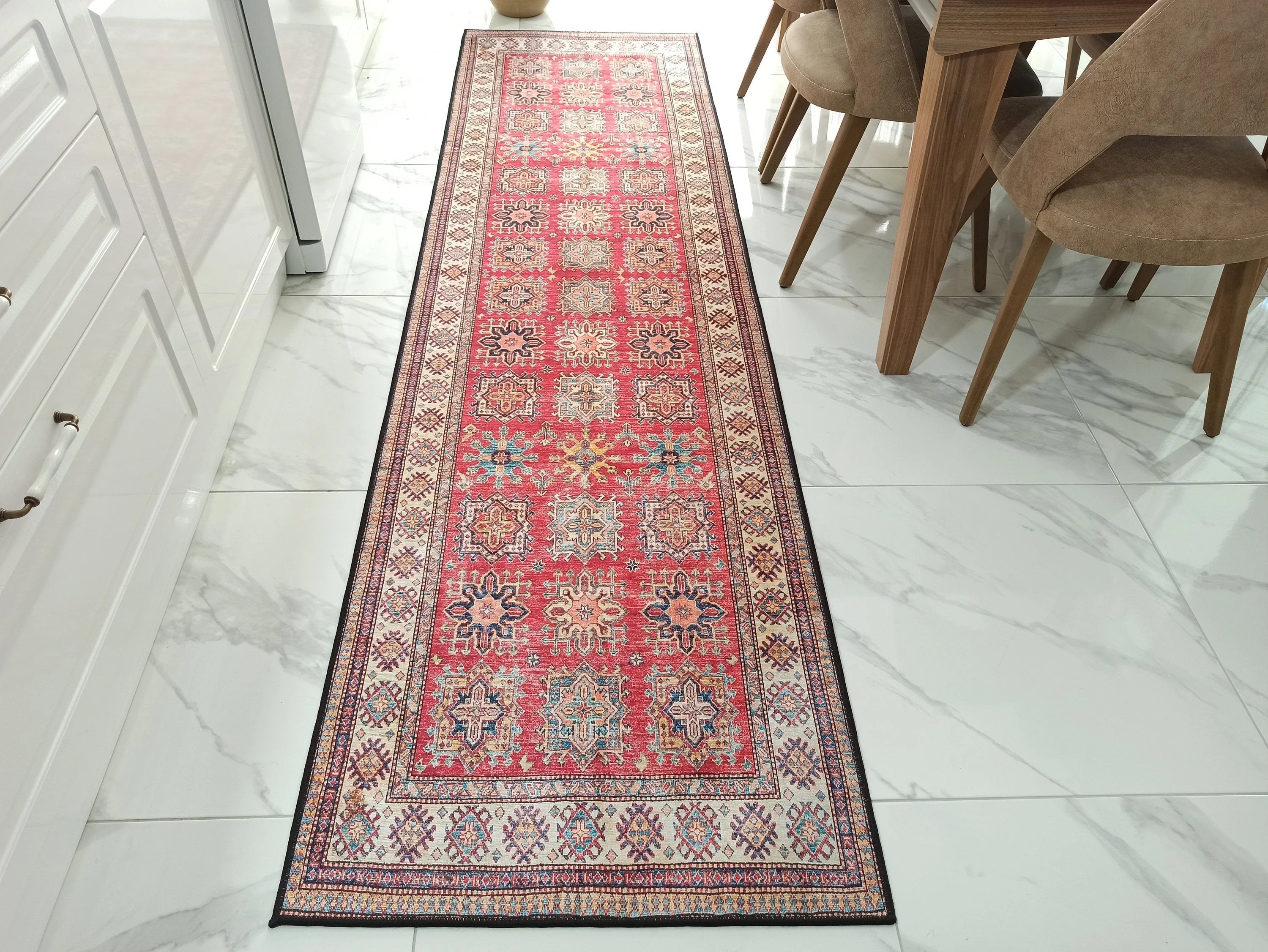 Gray Geometric Patterned Vintage Carpet - CLEARANCE - 14921OU