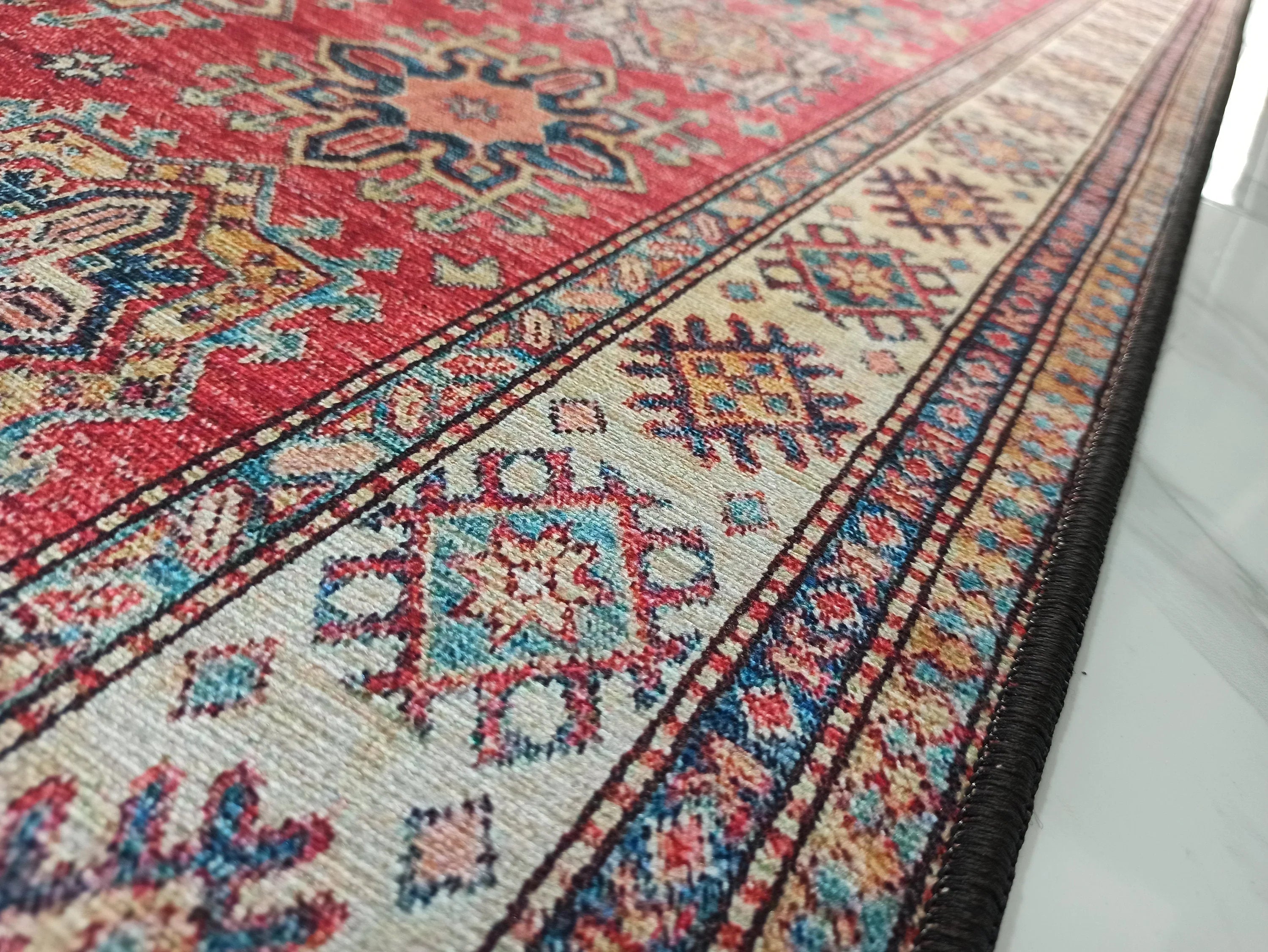 Gray Geometric Patterned Vintage Carpet - CLEARANCE - 14921OU