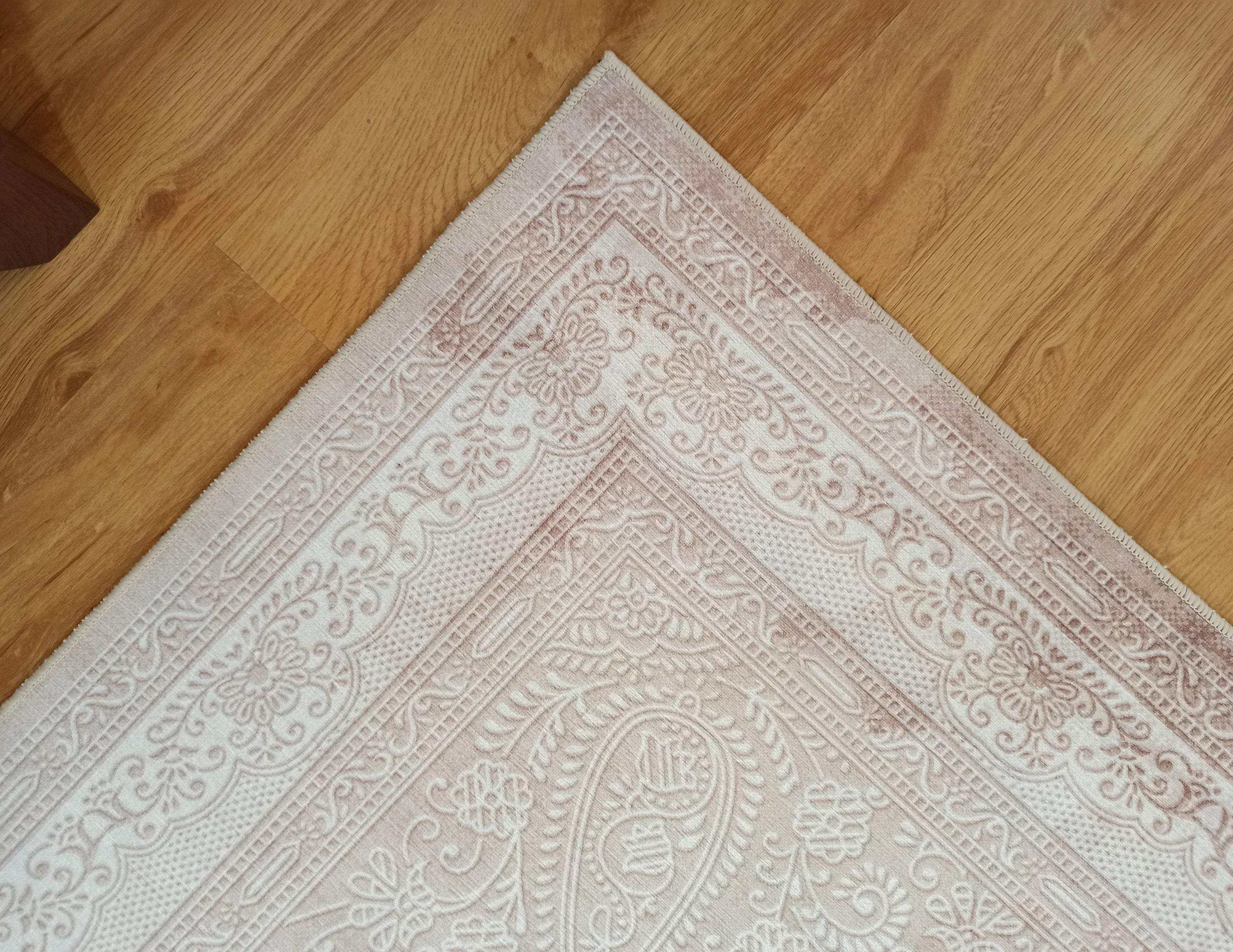 Gray Geometric Patterned Vintage Carpet - CLEARANCE - 11527OU
