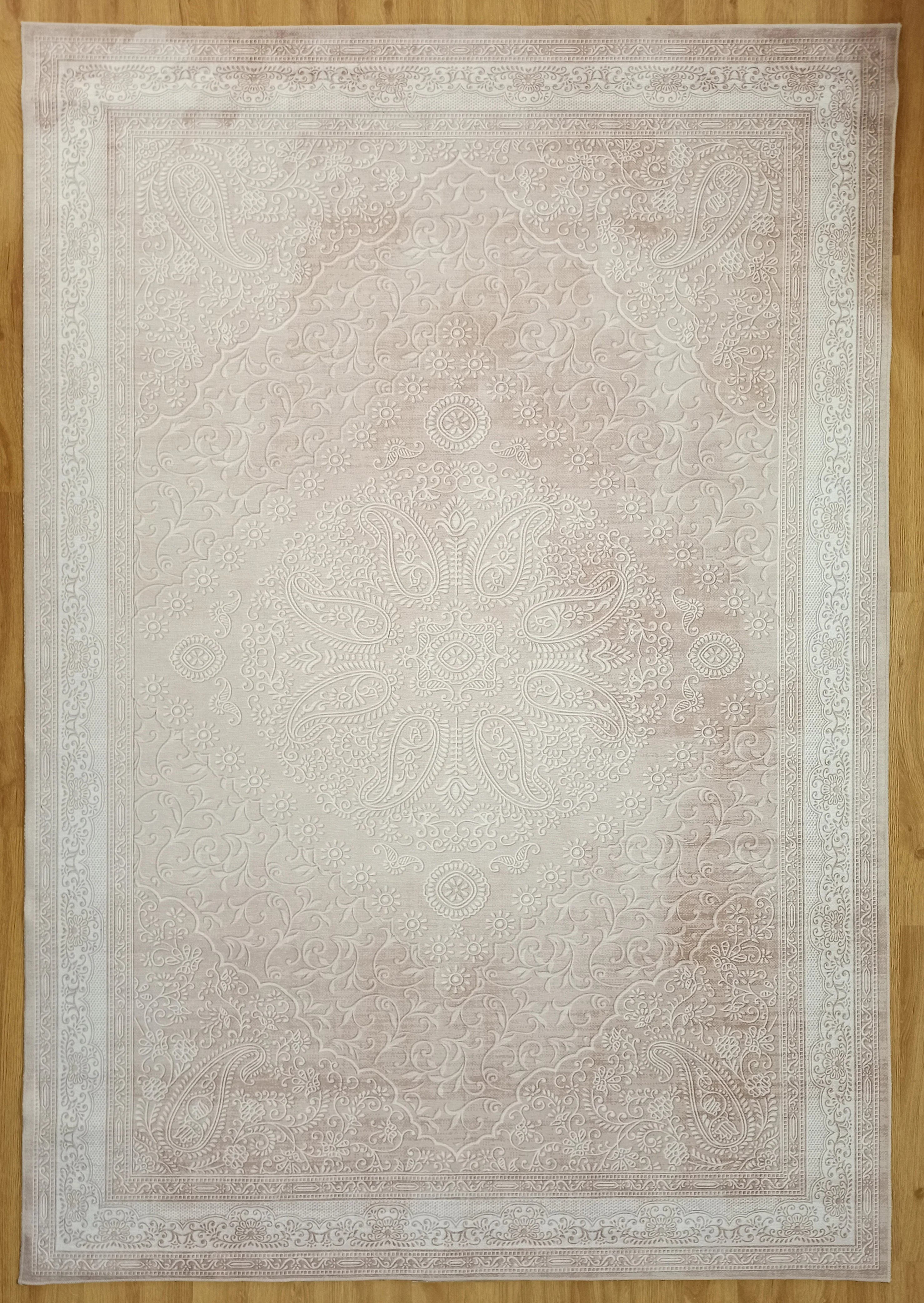 Gray Geometric Patterned Vintage Carpet - CLEARANCE - 11527OU