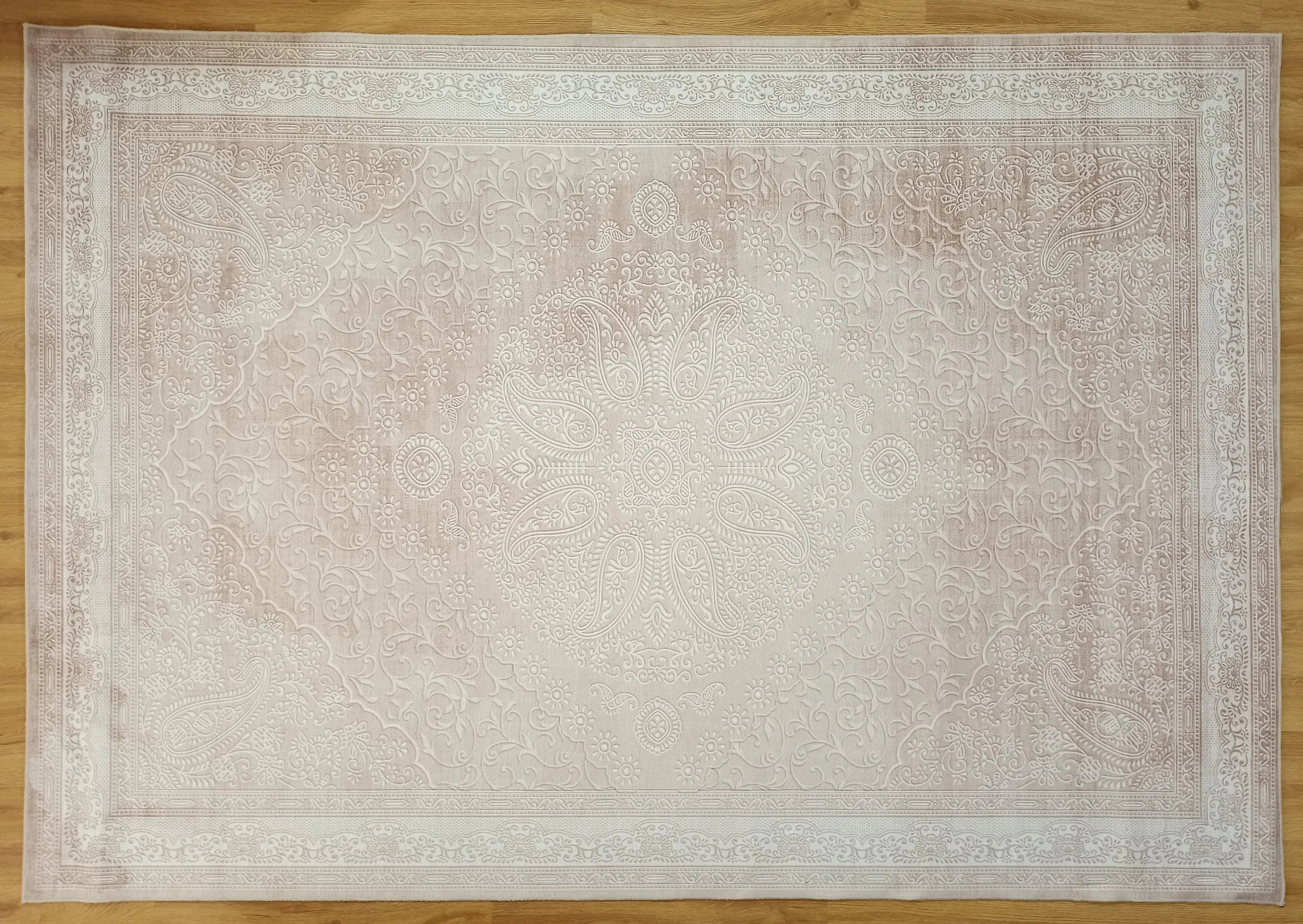 Gray Geometric Patterned Vintage Carpet - CLEARANCE - 11527OU