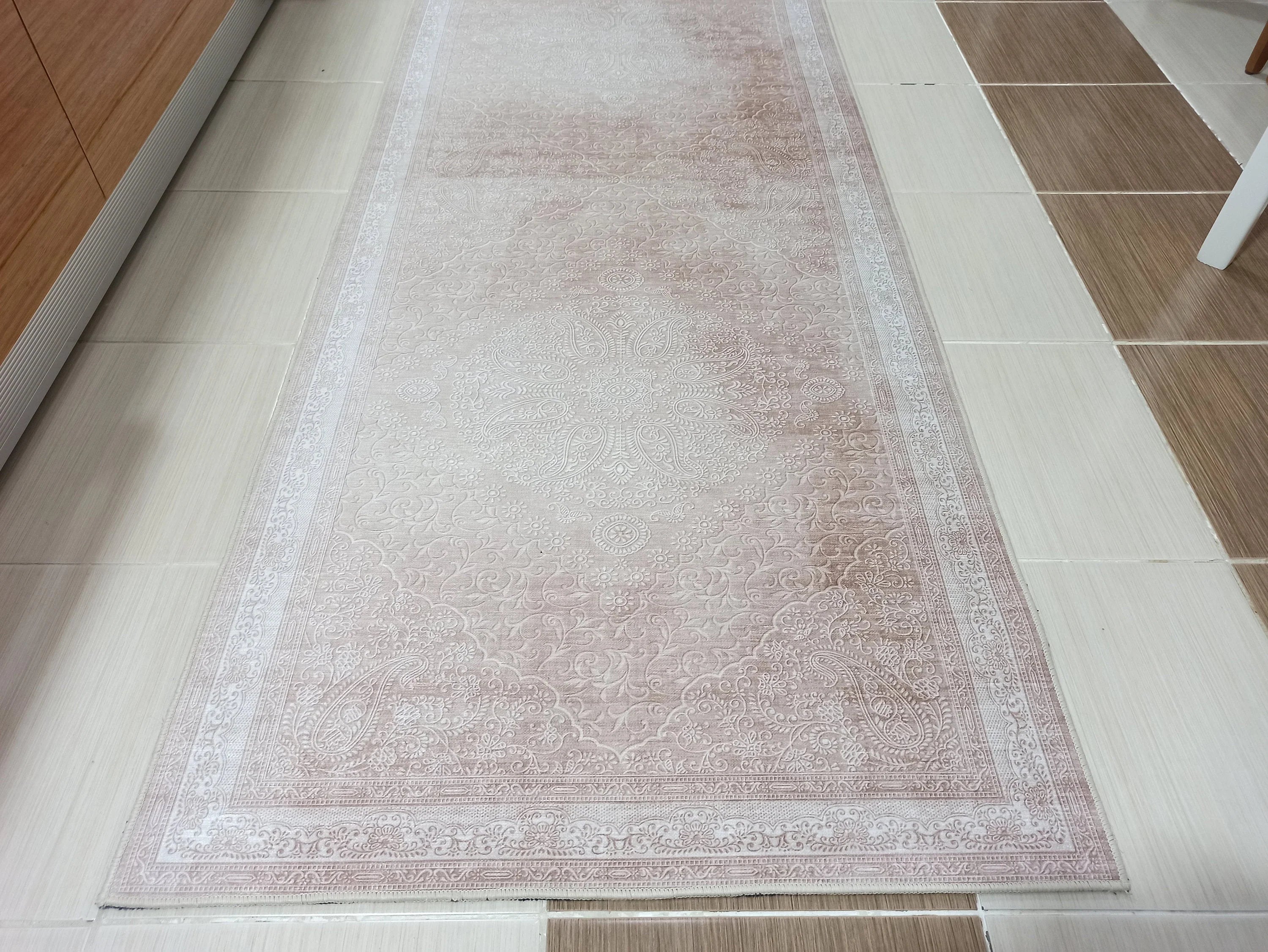 Gray Geometric Patterned Vintage Carpet - CLEARANCE - 11527OU