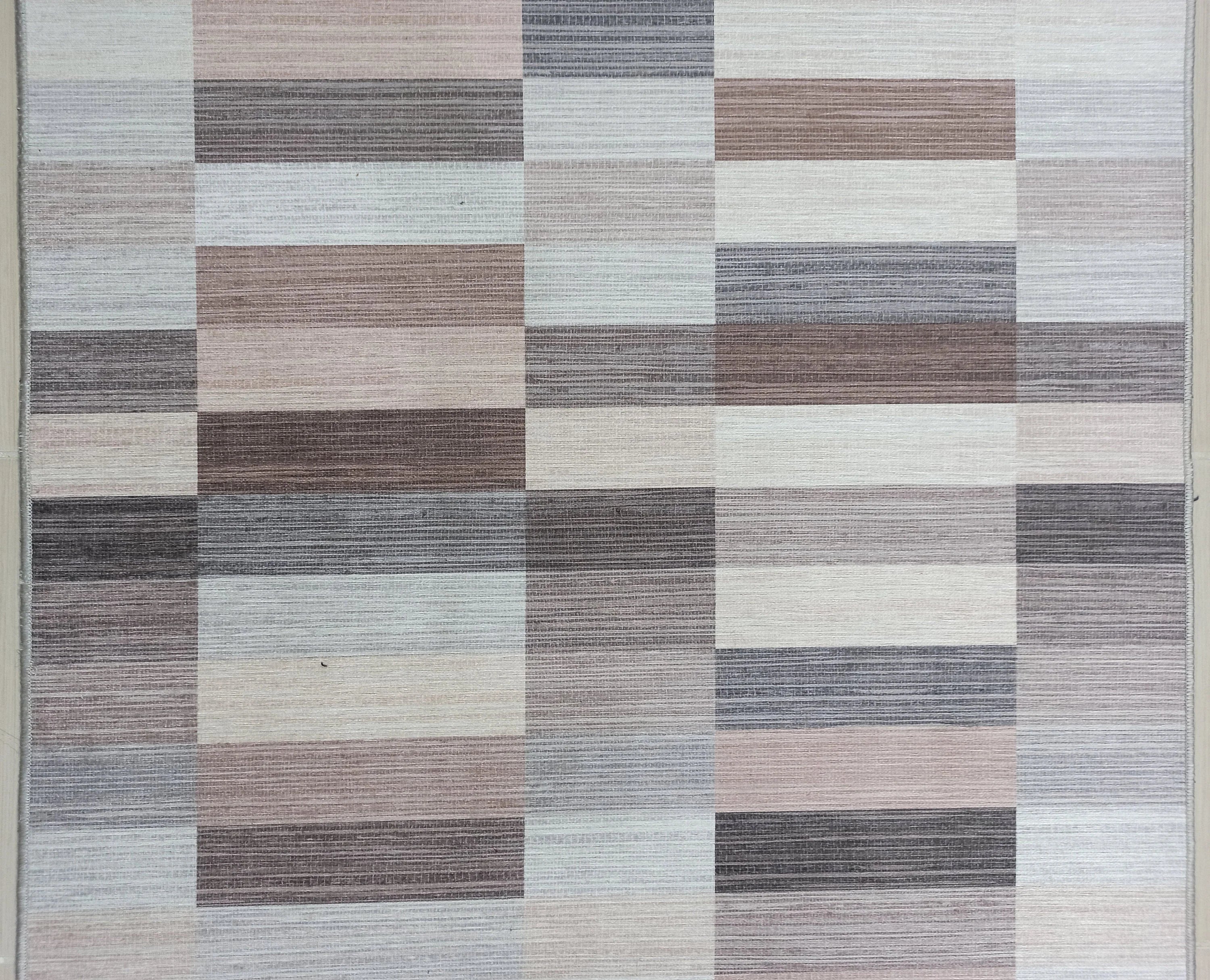 Gray Geometric Patterned Vintage Carpet - CLEARANCE - 12440OU