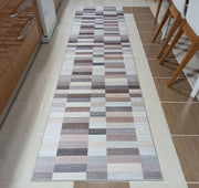 Gray Geometric Patterned Vintage Carpet - CLEARANCE - 12440OU