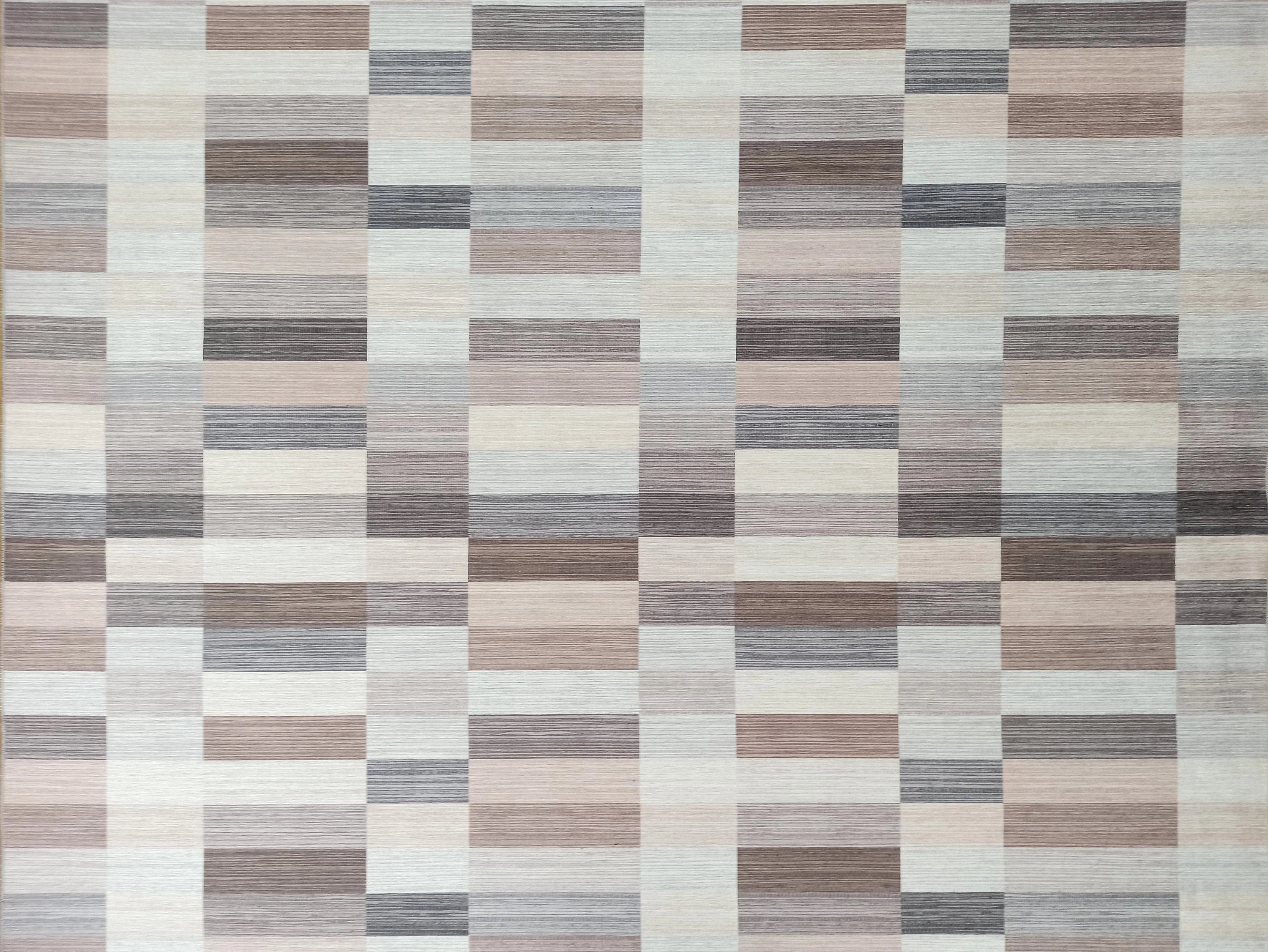 Gray Geometric Patterned Vintage Carpet - CLEARANCE - 12440OU
