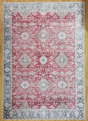 Gray Geometric Patterned Vintage Carpet - CLEARANCE - 12717OU
