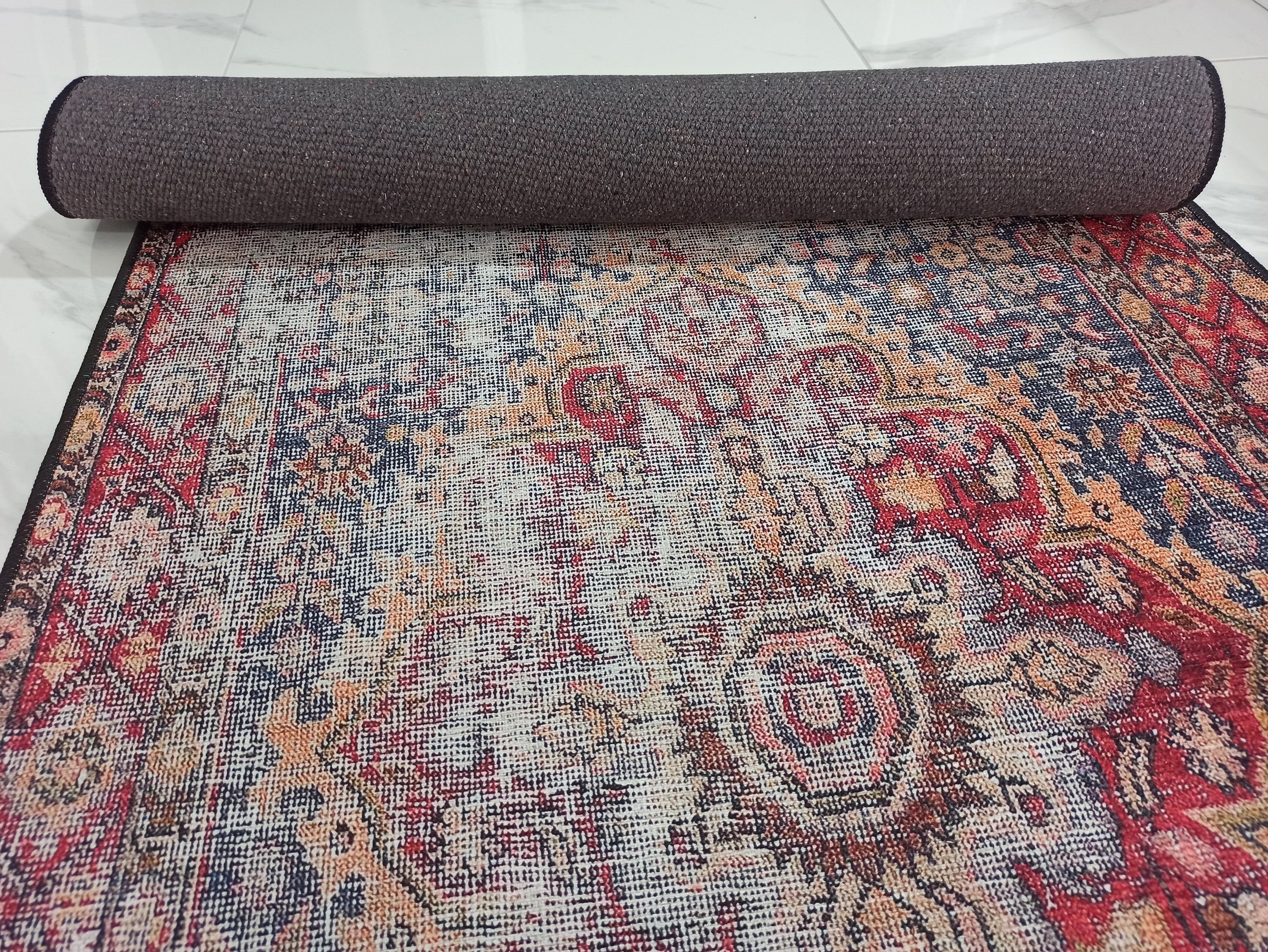 Gray Geometric Patterned Vintage Carpet - CLEARANCE - 14920OU