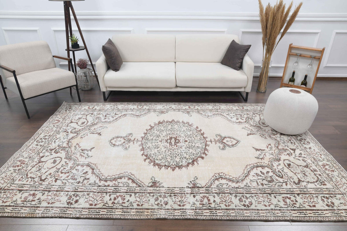 6x10 Handmade Vintage Area Oushak Rug