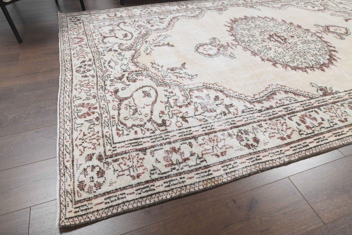 6x10 Handmade Vintage Area Oushak Rug