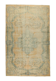 6 'x 10' Antique Washed Anatolian Oriental Area Rug from 1950s