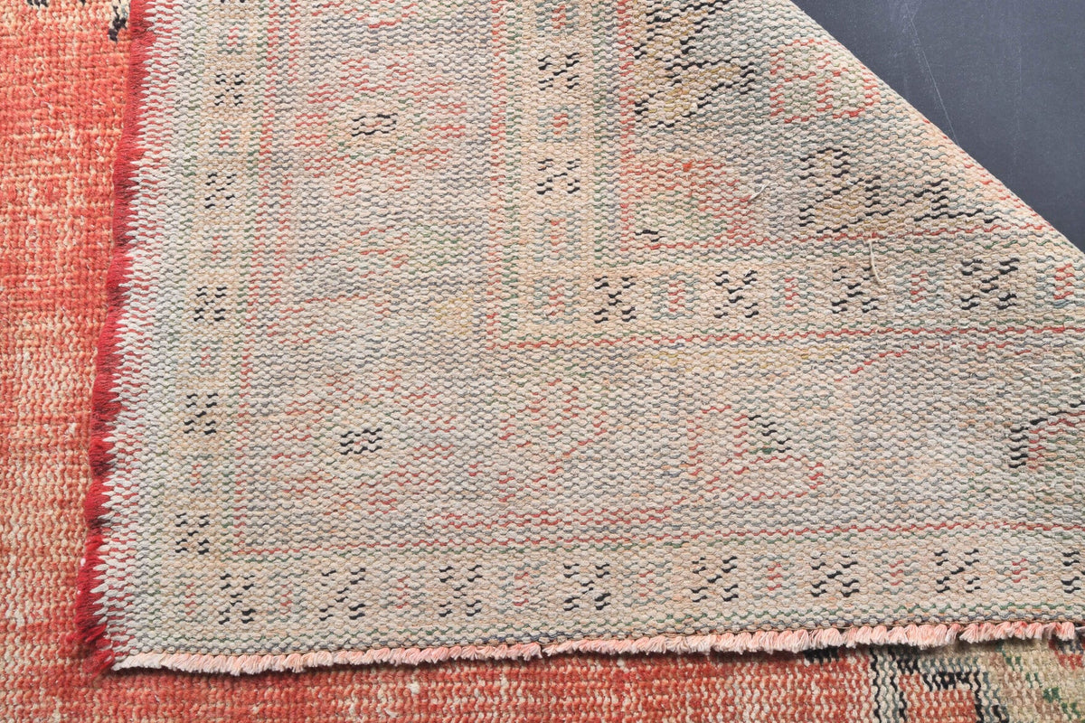 El yapımı vintage halı 183x274 cm oryantal desenli yün - desen detayı