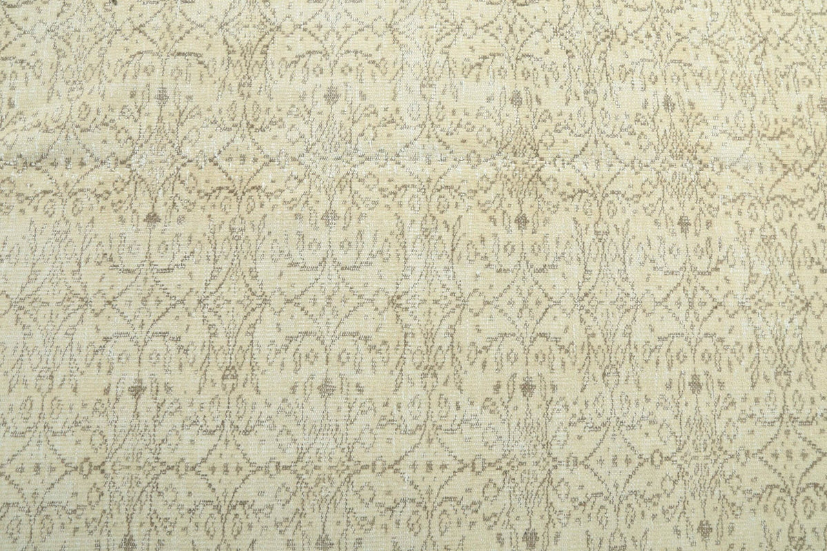 El yapımı vintage halı 193x292 cm bordürlü, çiçek desenli desenli yün - mekan görünümü