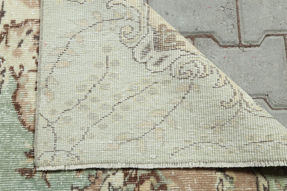 El yapımı vintage halı 188x290 cm çiçek desenli desenli yün - mekan görünümü