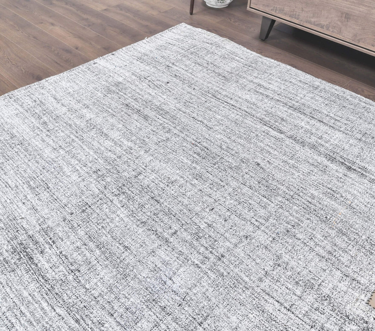 El yapımı vintage halı 188x320 cm düz desenli yün - desen detayı