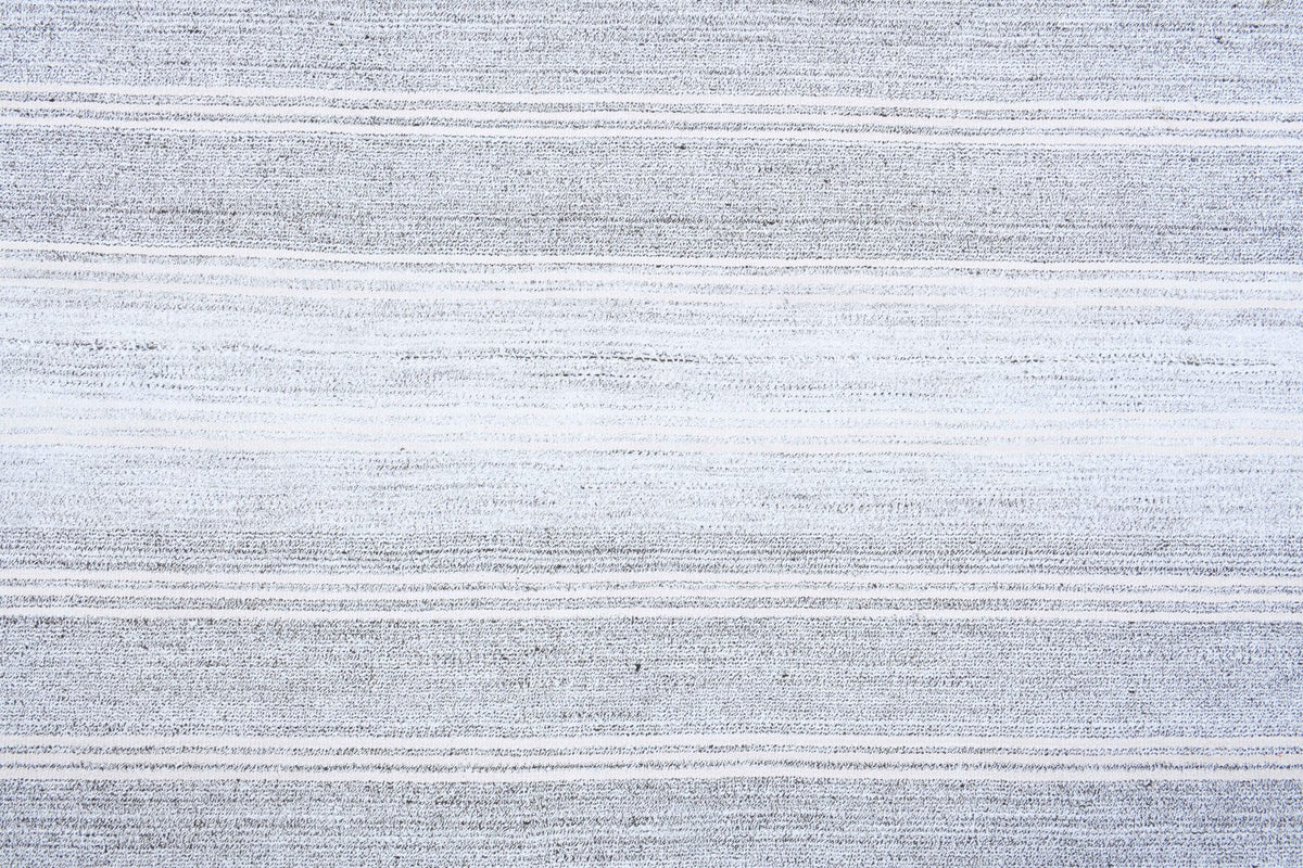 El yapımı vintage halı 178x213 cm çizgili desenli yün - desen detayı