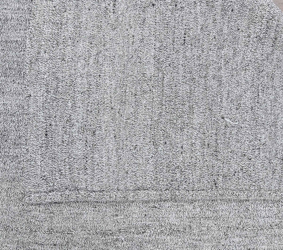 El yapımı vintage halı 193x226 cm düz desenli yün - üstten görünüm