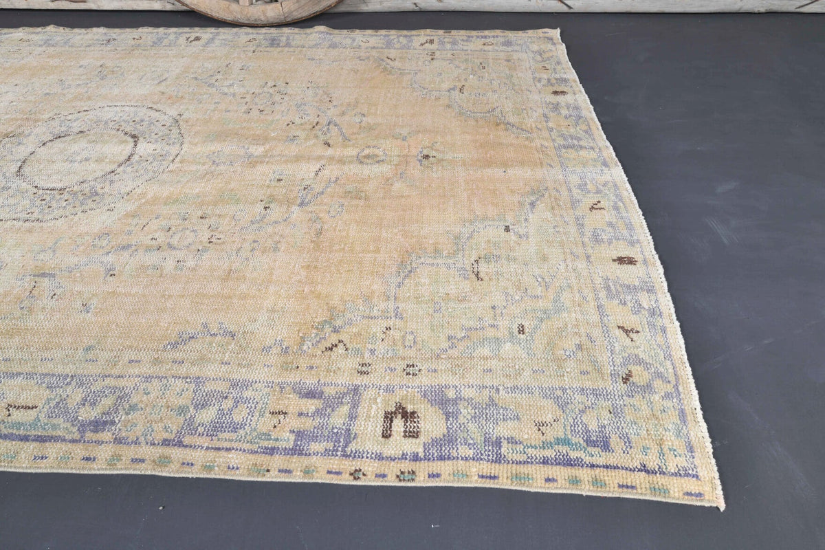 Vintage Orange Anatolian Area Rug
