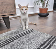 El yapımı vintage halı 196x259 cm kilim desenli yün - detay görünümü