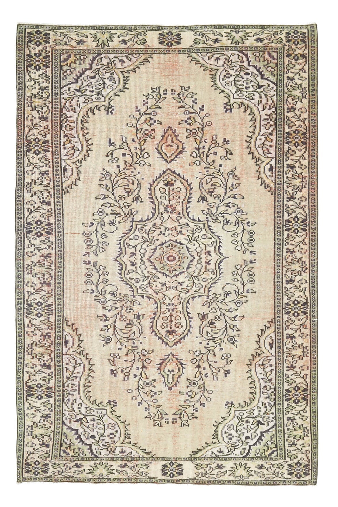 6x9 Handmade Vintage Area Oushak Rug