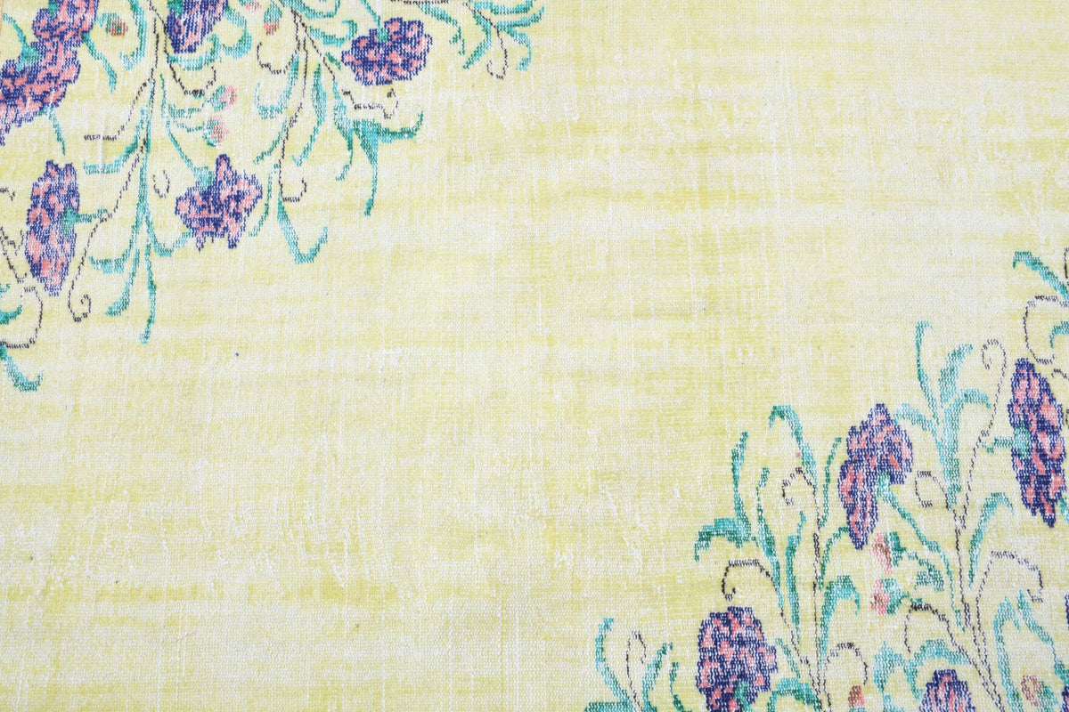 El yapımı vintage halı 178x259 cm çiçek desenli desenli yün - mekan görünümü