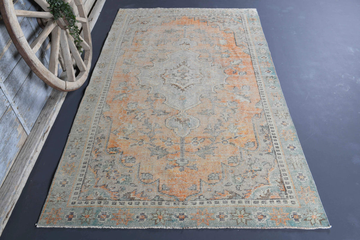 6x9 Handmade Antique Area Anatolian Rug
