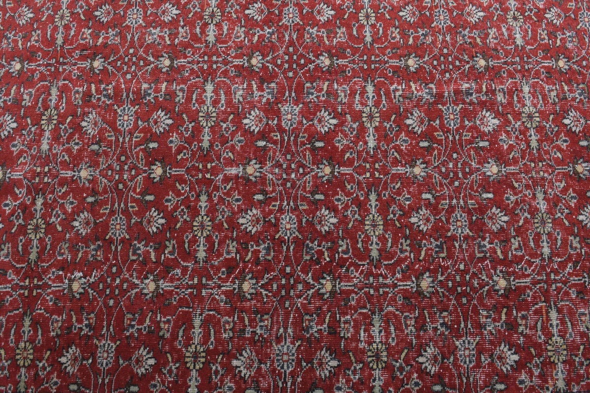 El yapımı vintage halı 170x274 cm çiçek desenli desenli yün - mekan görünümü