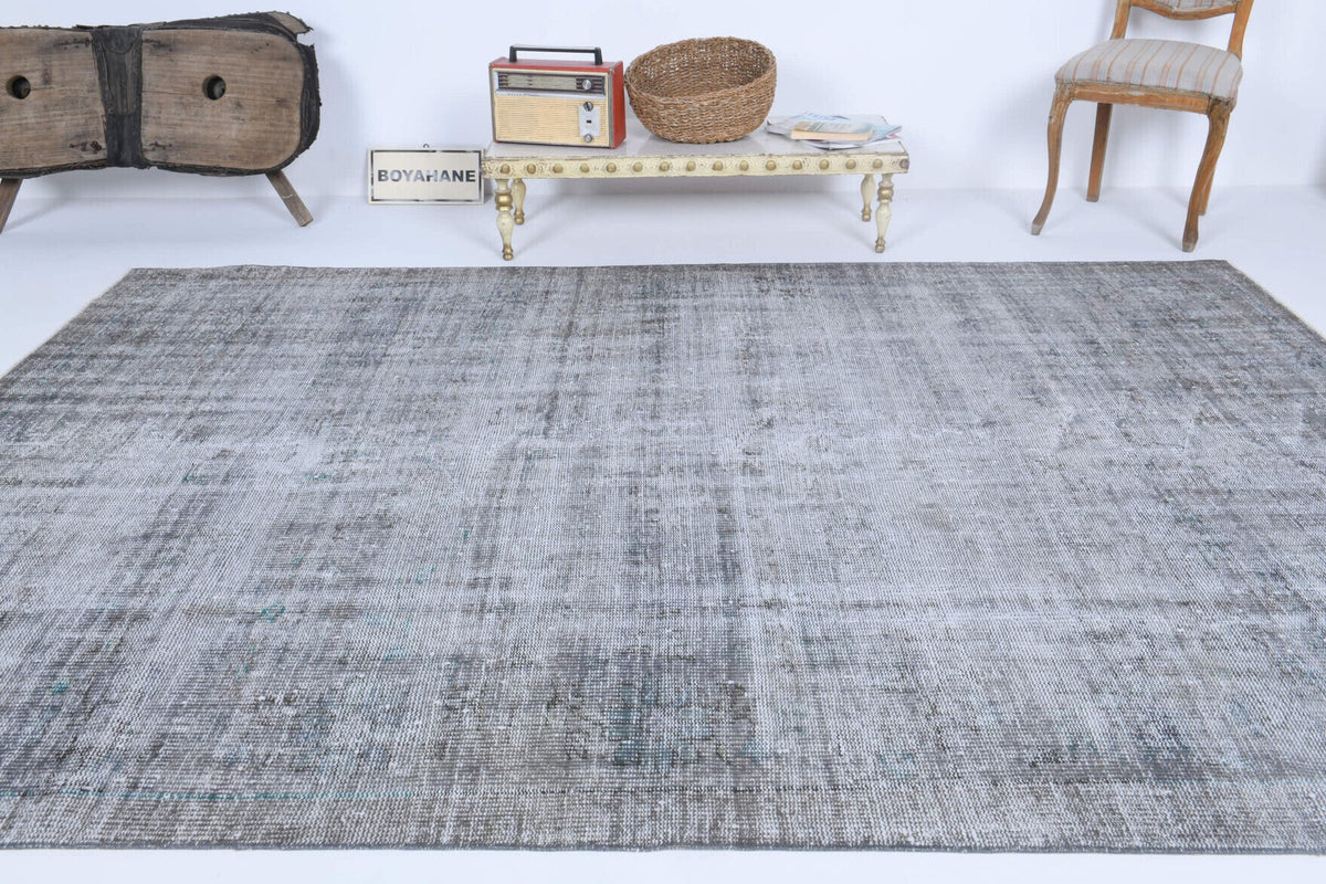 El yapımı vintage halı 183x274 cm oryantal desenli yün - desen detayı