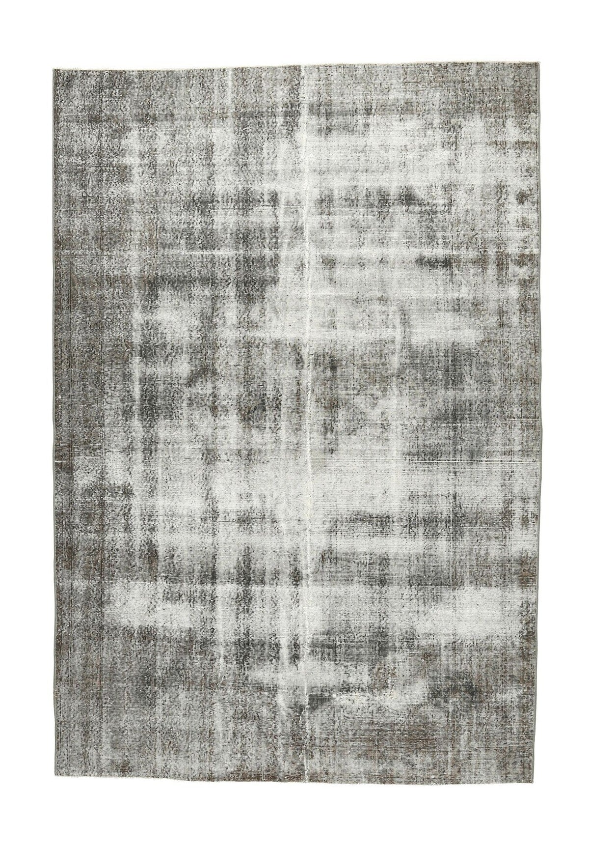 El yapımı vintage halı 188x284 cm soyut desenli yün - üstten görünüm