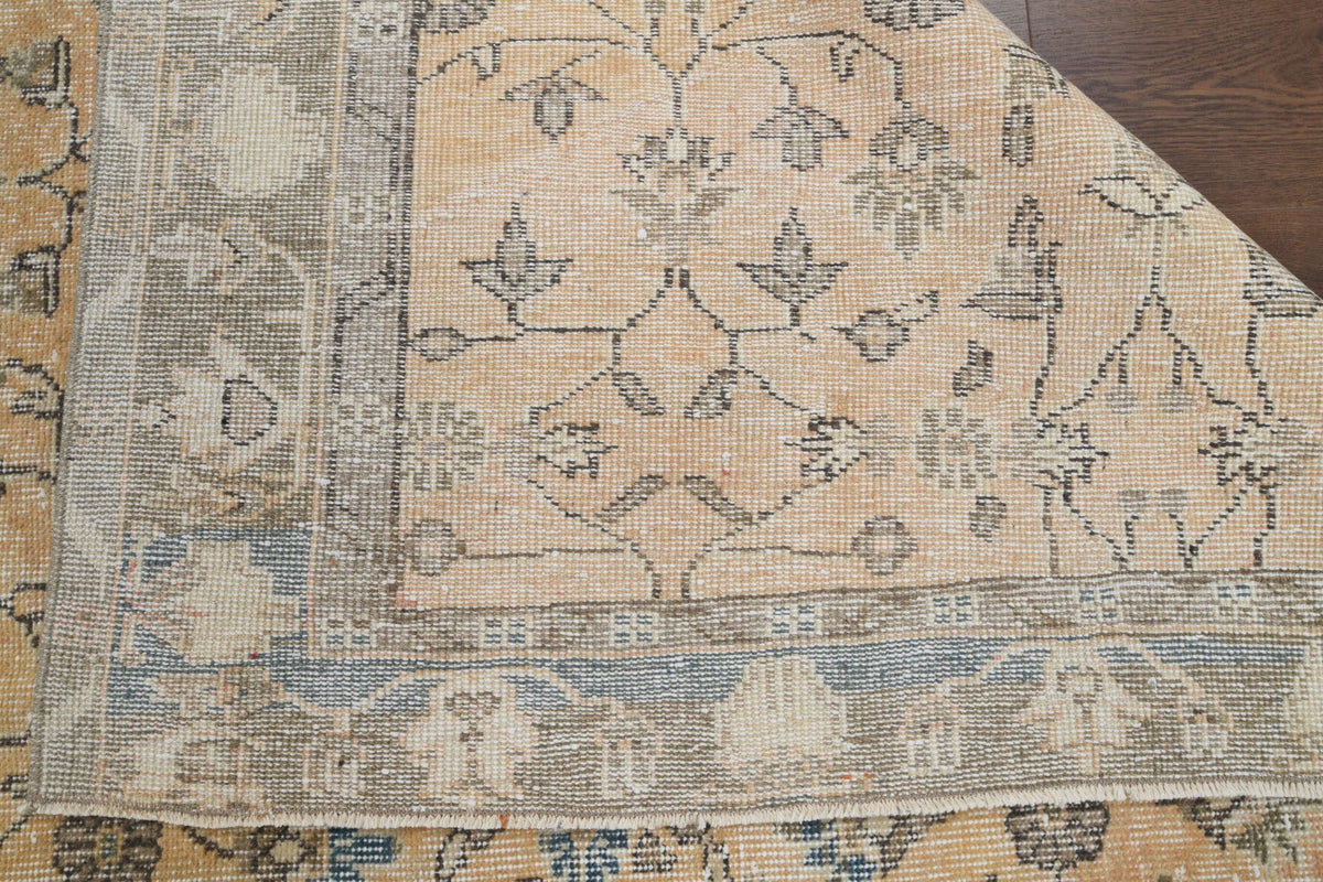 El yapımı vintage halı 208x292 cm çiçek desenli desenli yün - mekan görünümü