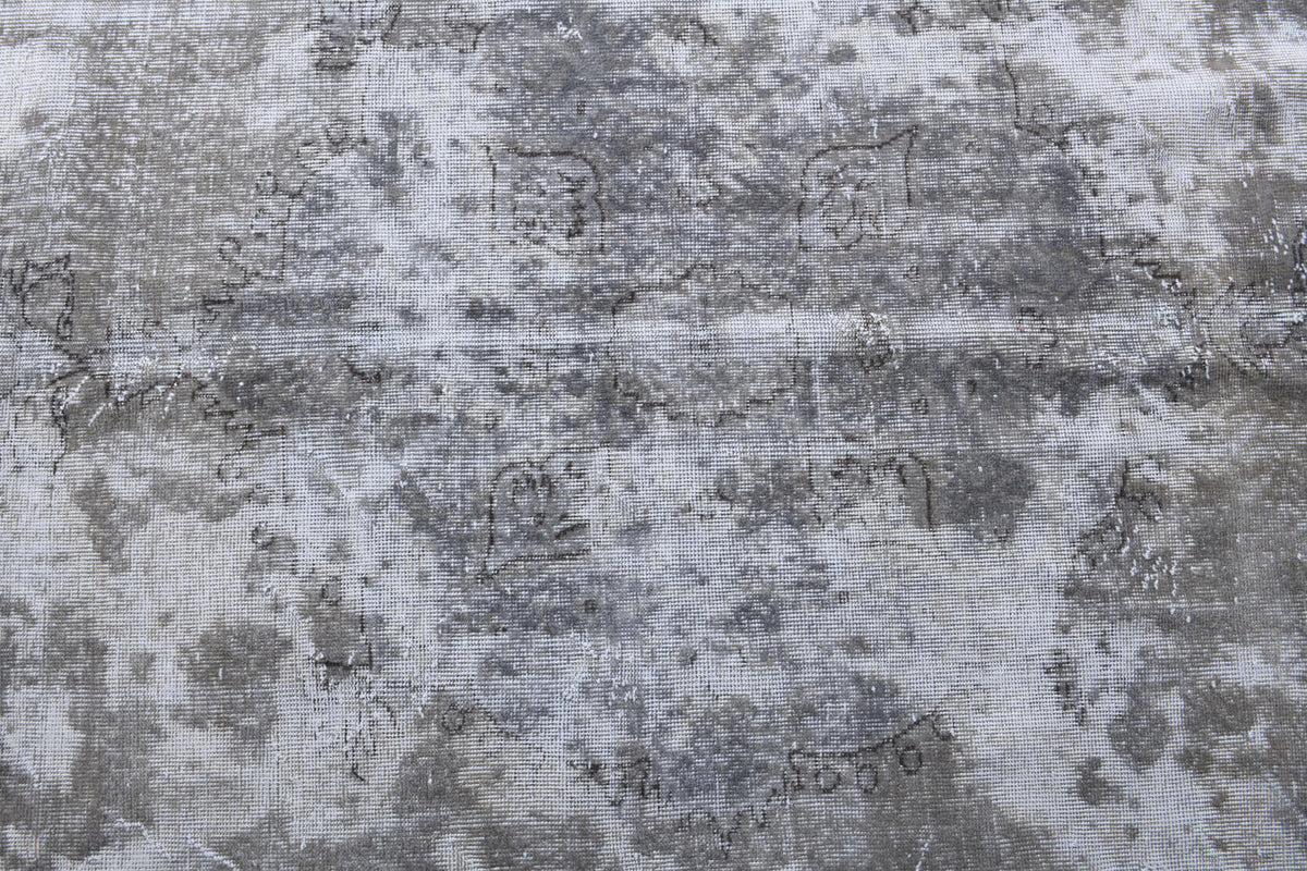 El yapımı vintage halı 183x305 cm çiçek desenli desenli yün - üstten görünüm