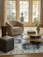 Uşak Blue Red Vintage Kilim Carpet