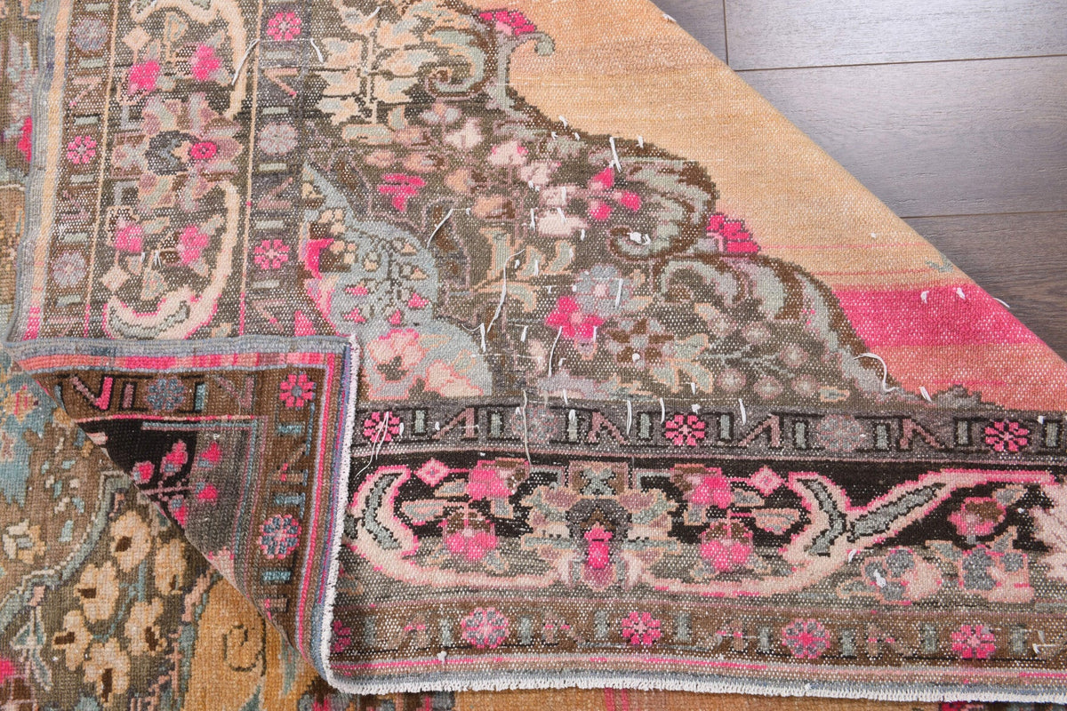 El yapımı vintage halı 249x348 cm oryantal desenli yün - farklı açıdan görünüm