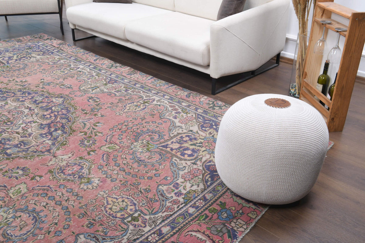 Persian Pink Vintage Large Area Rug