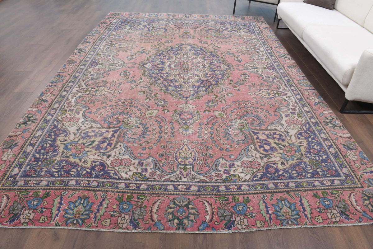 Persian Pink Vintage Large Area Rug