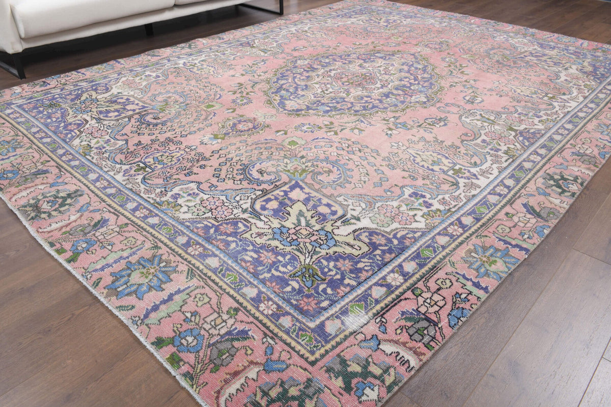 Persian Pink Vintage Large Area Rug
