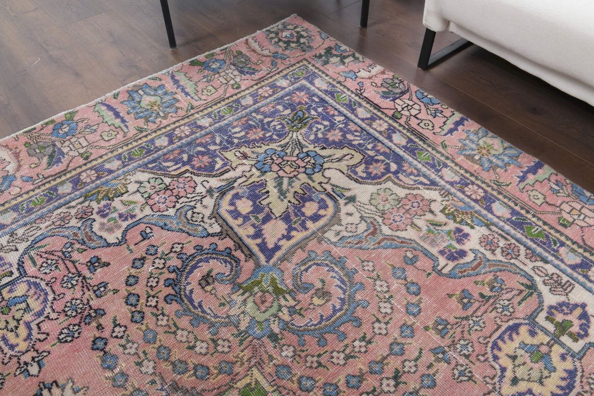 Persian Pink Vintage Large Area Rug