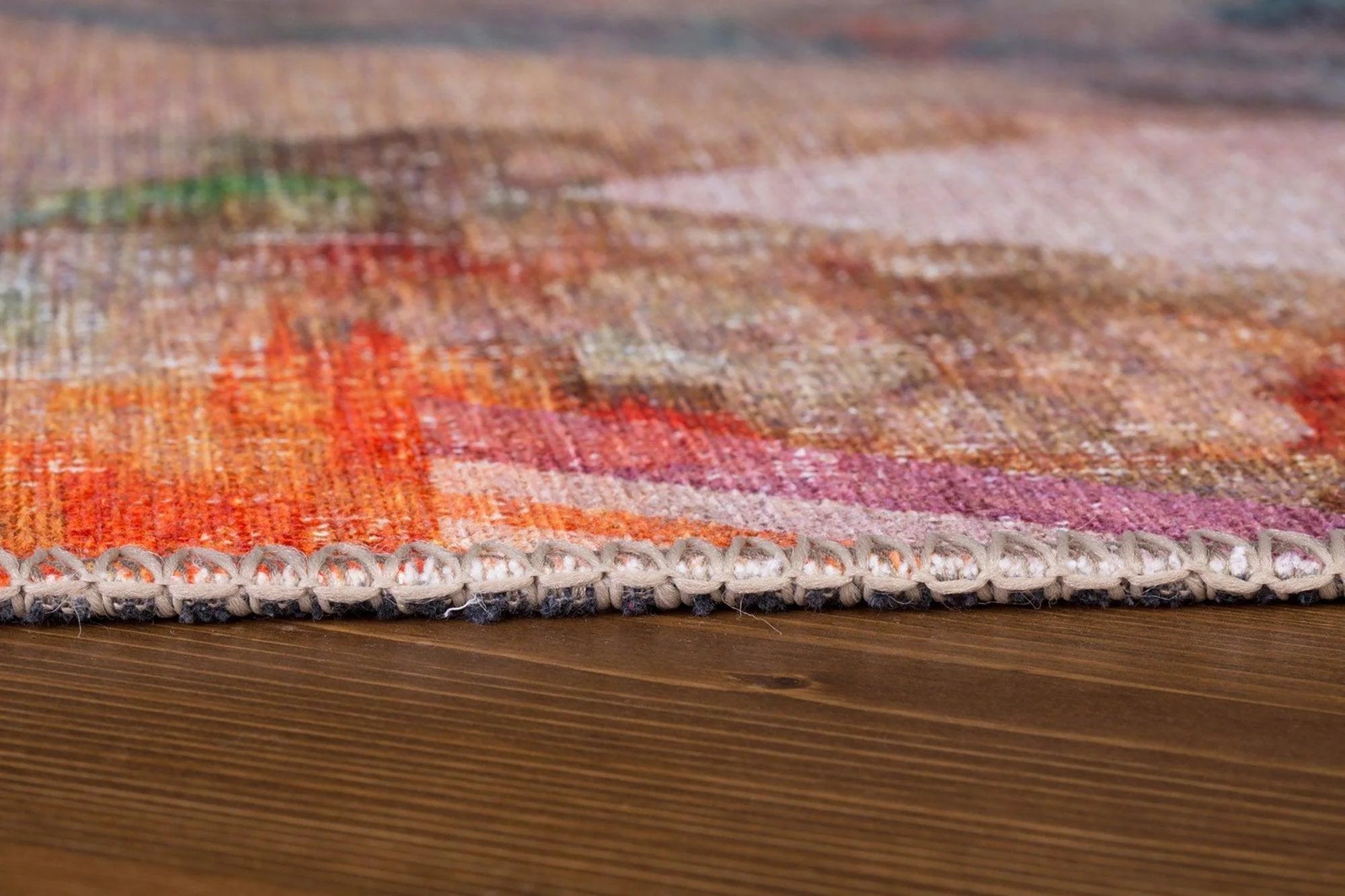 Gray Geometric Patterned Vintage Carpet - CLEARANCE - AL129OU