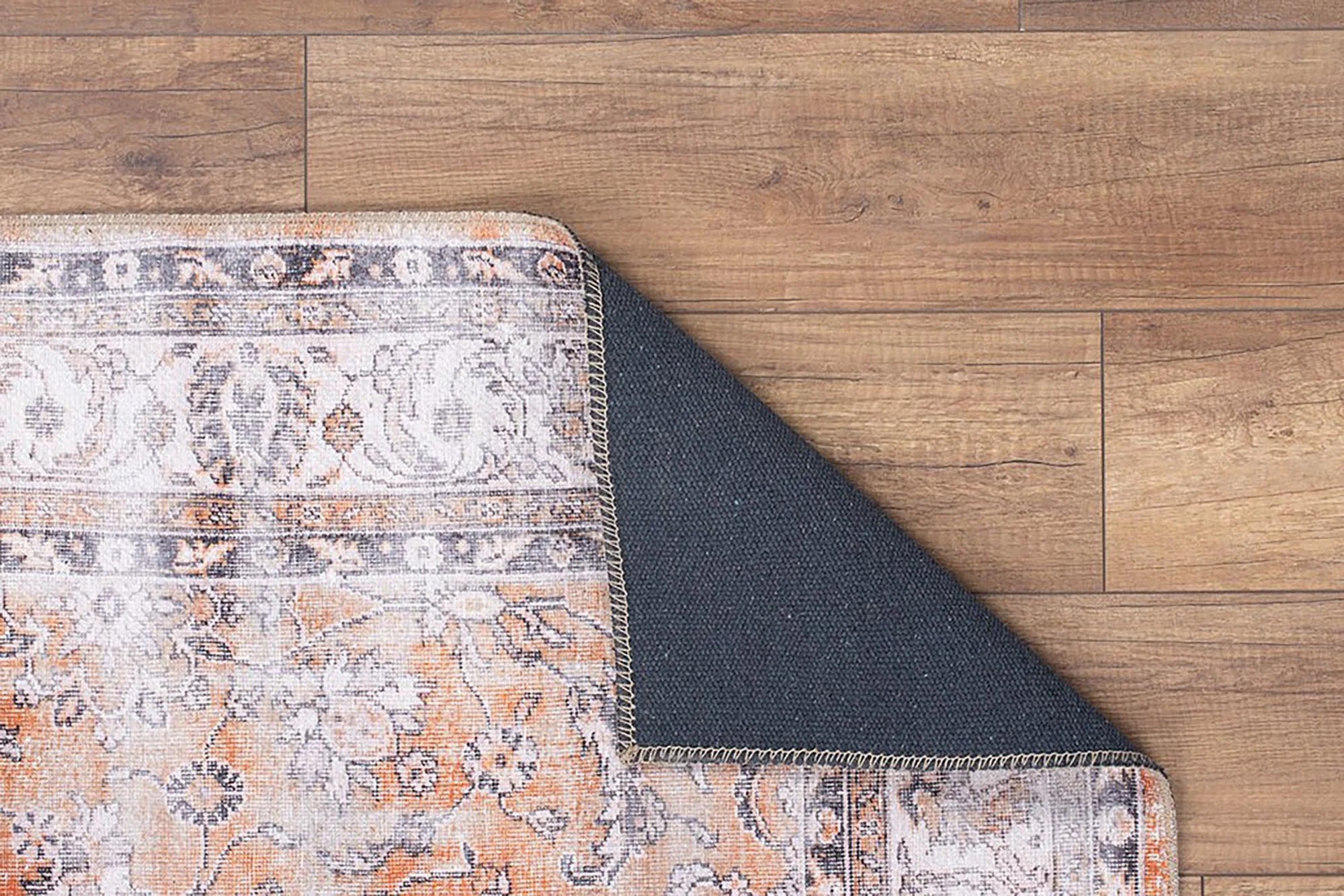 Gray Geometric Patterned Vintage Carpet - CLEARANCE - AL159OU