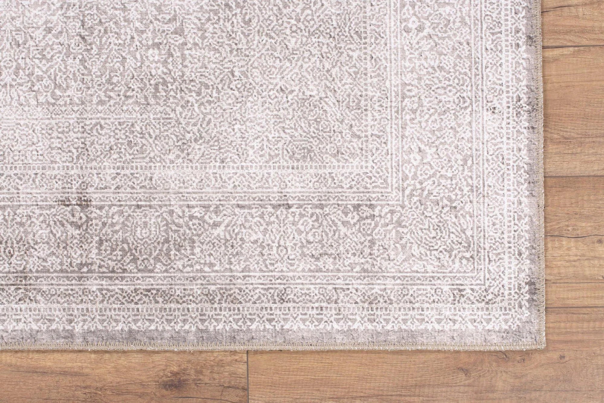 Gümüş Gri ve Vizon Tamamen Eskitme Vintage Halı - OUTLET - AL222OU