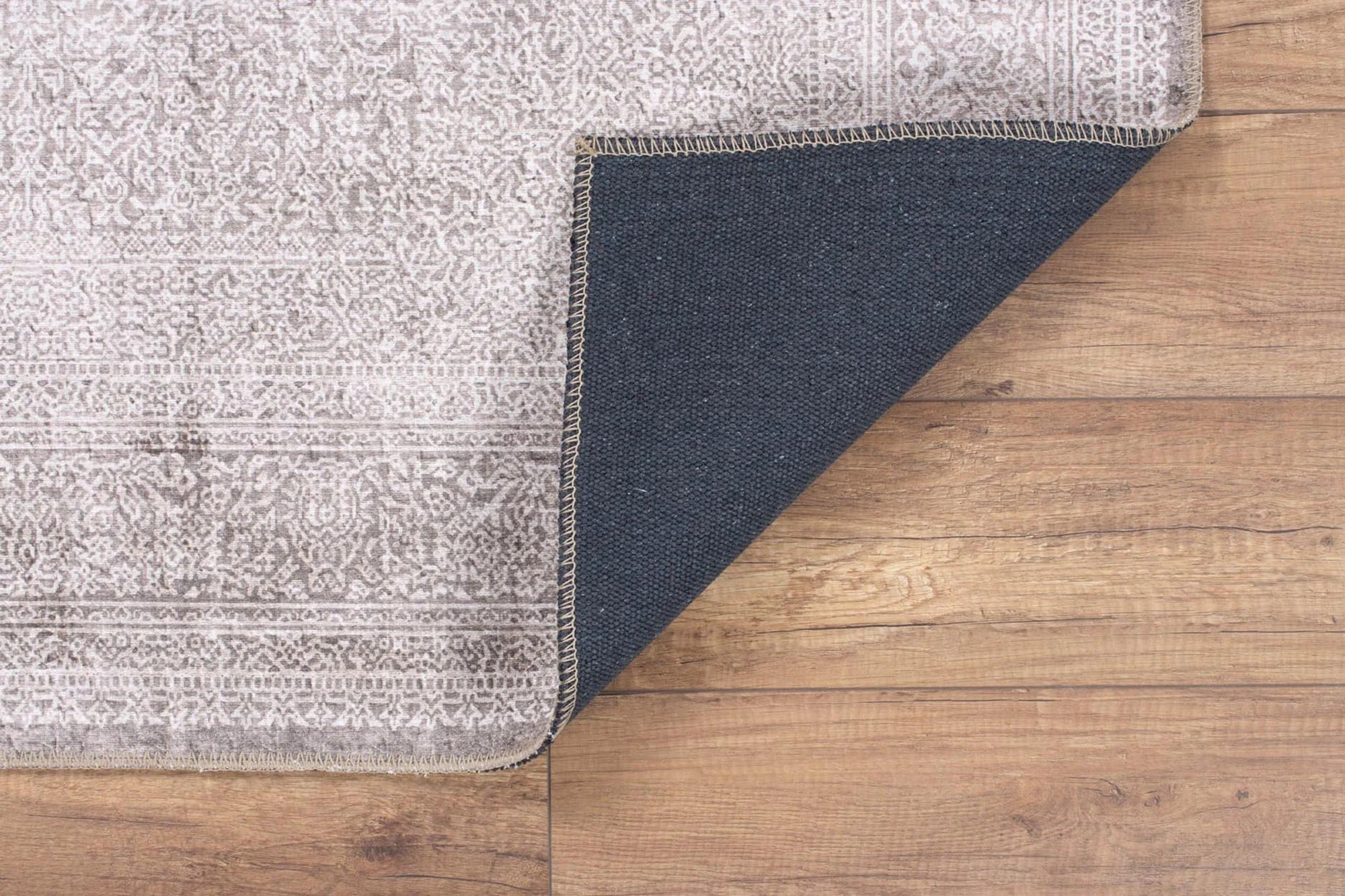 Gümüş Gri ve Vizon Tamamen Eskitme Vintage Halı - OUTLET - AL222OU
