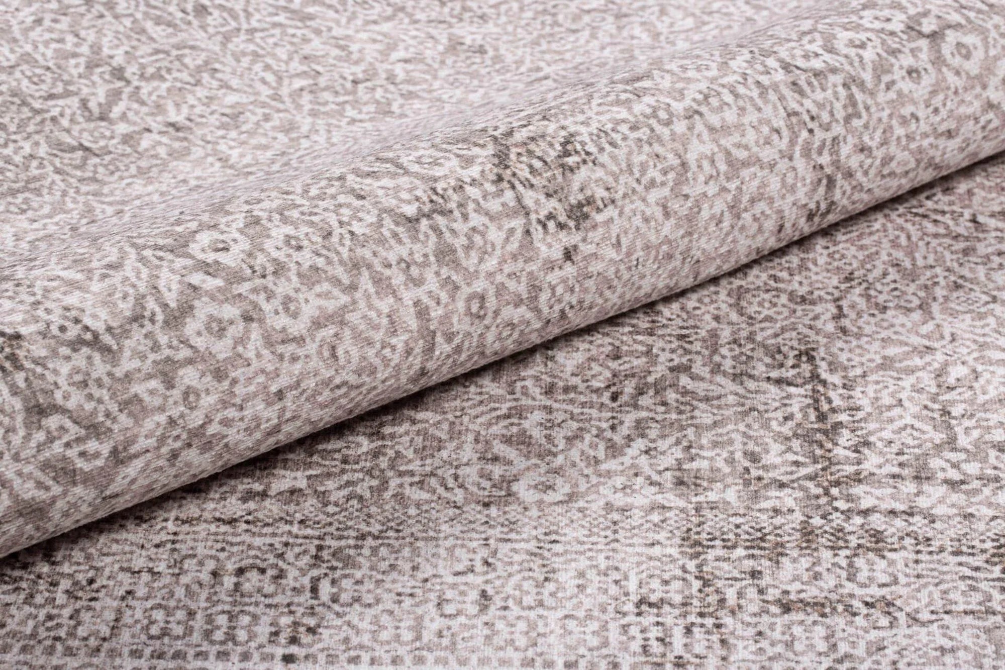 Gümüş Gri ve Vizon Tamamen Eskitme Vintage Halı - OUTLET - AL222OU
