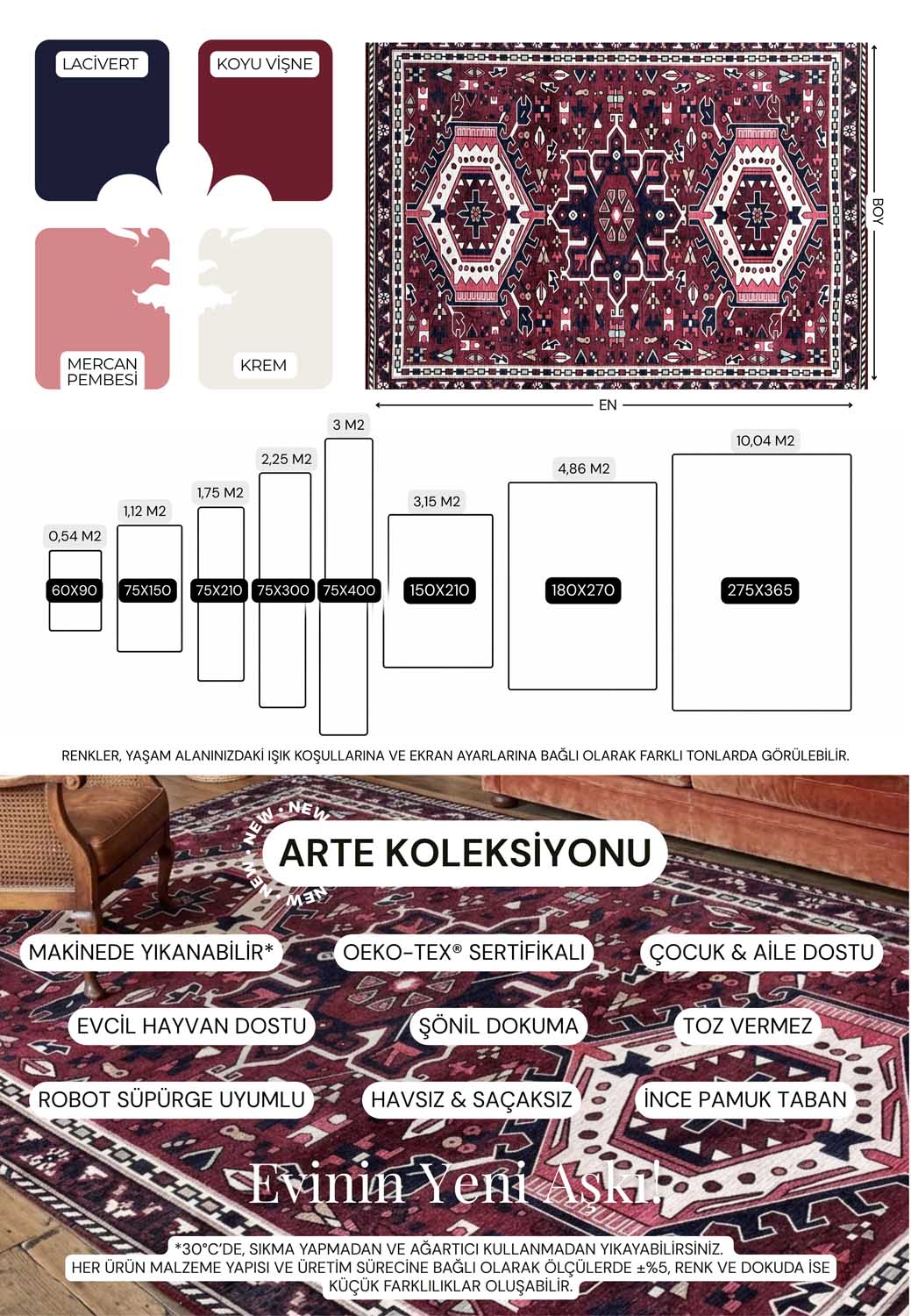 Uşak Blue Red Vintage Kilim Carpet