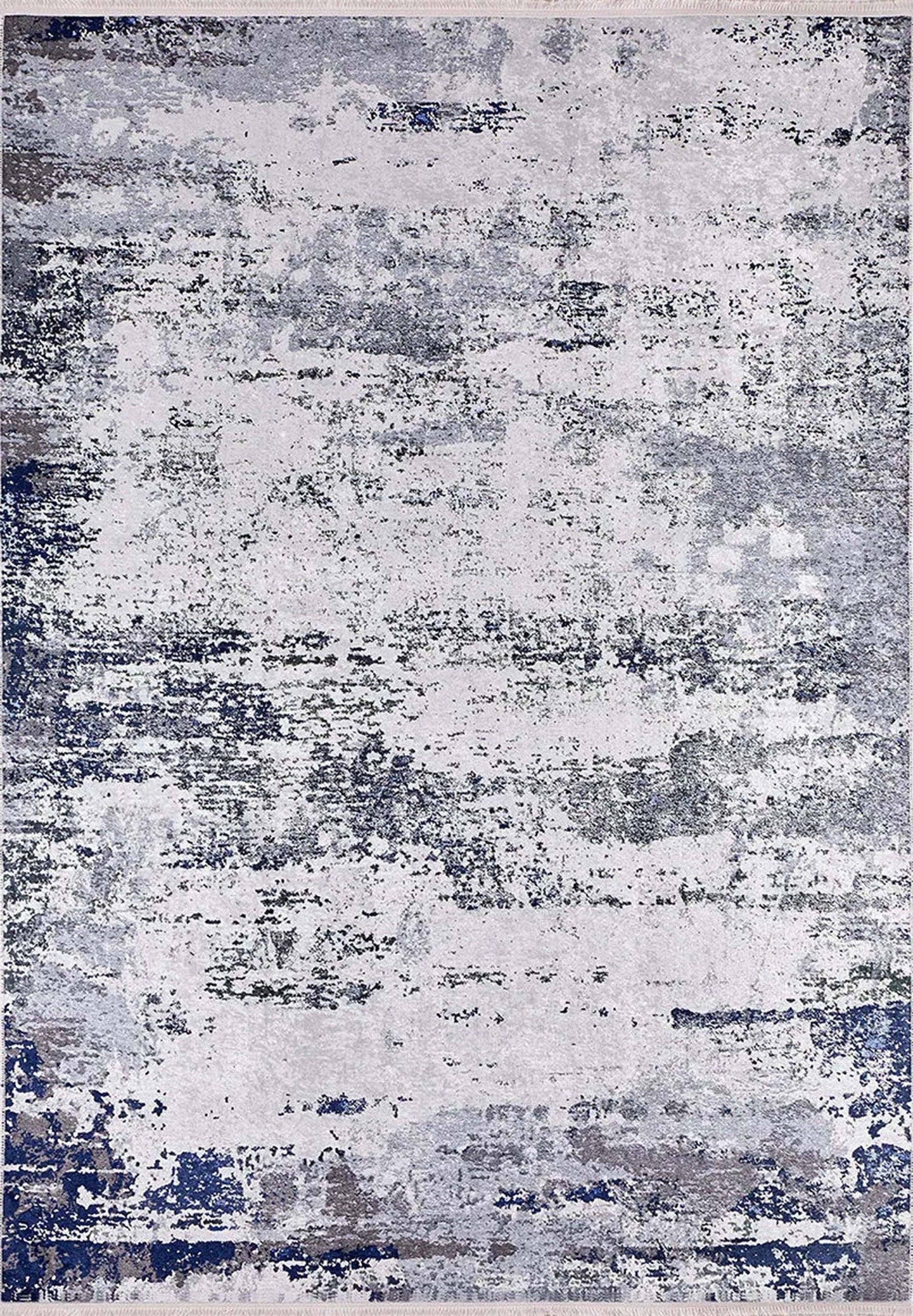Abstract Desenli Eskitme Gri Halı
