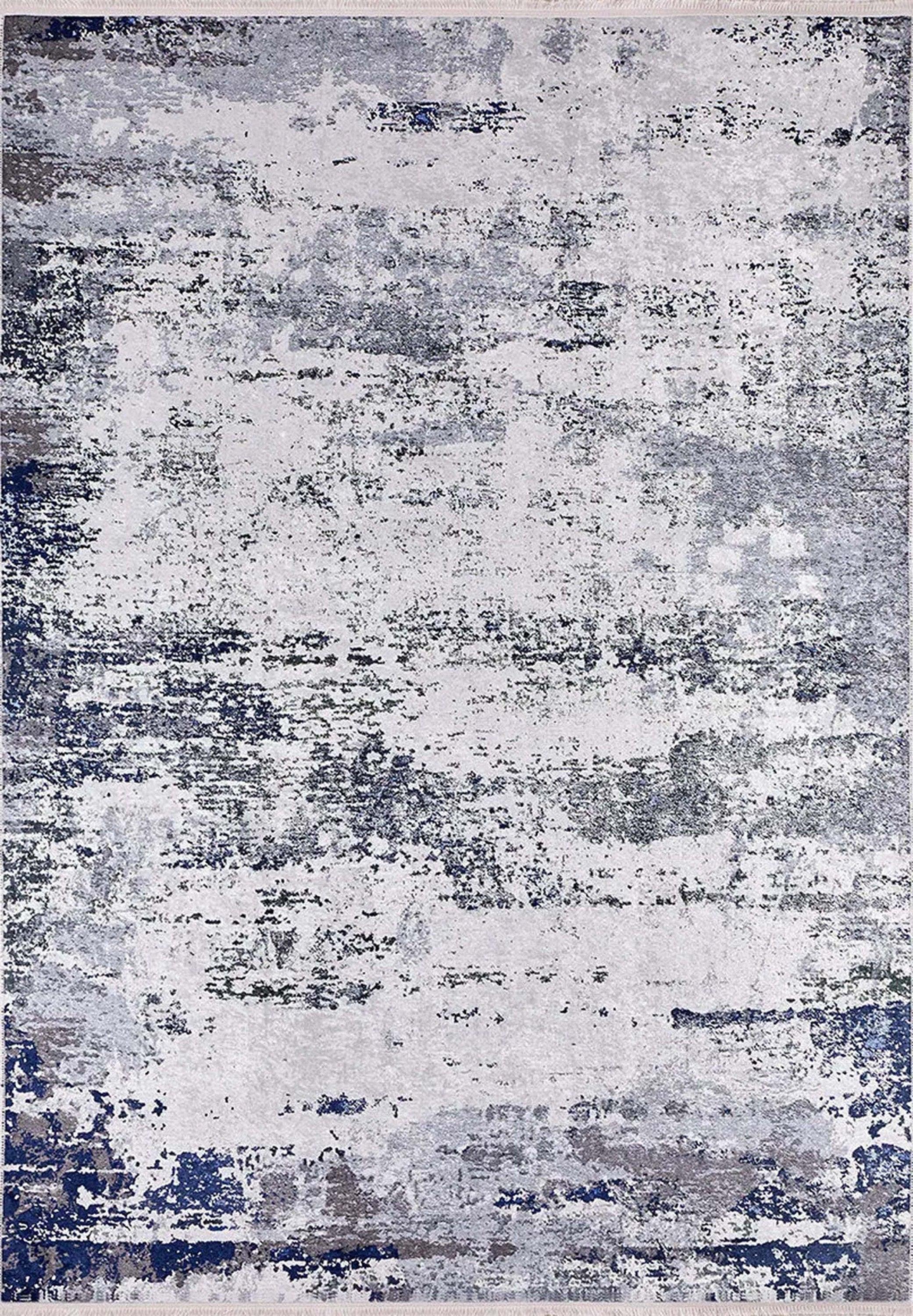 Abstract Desenli Eskitme Gri Halı