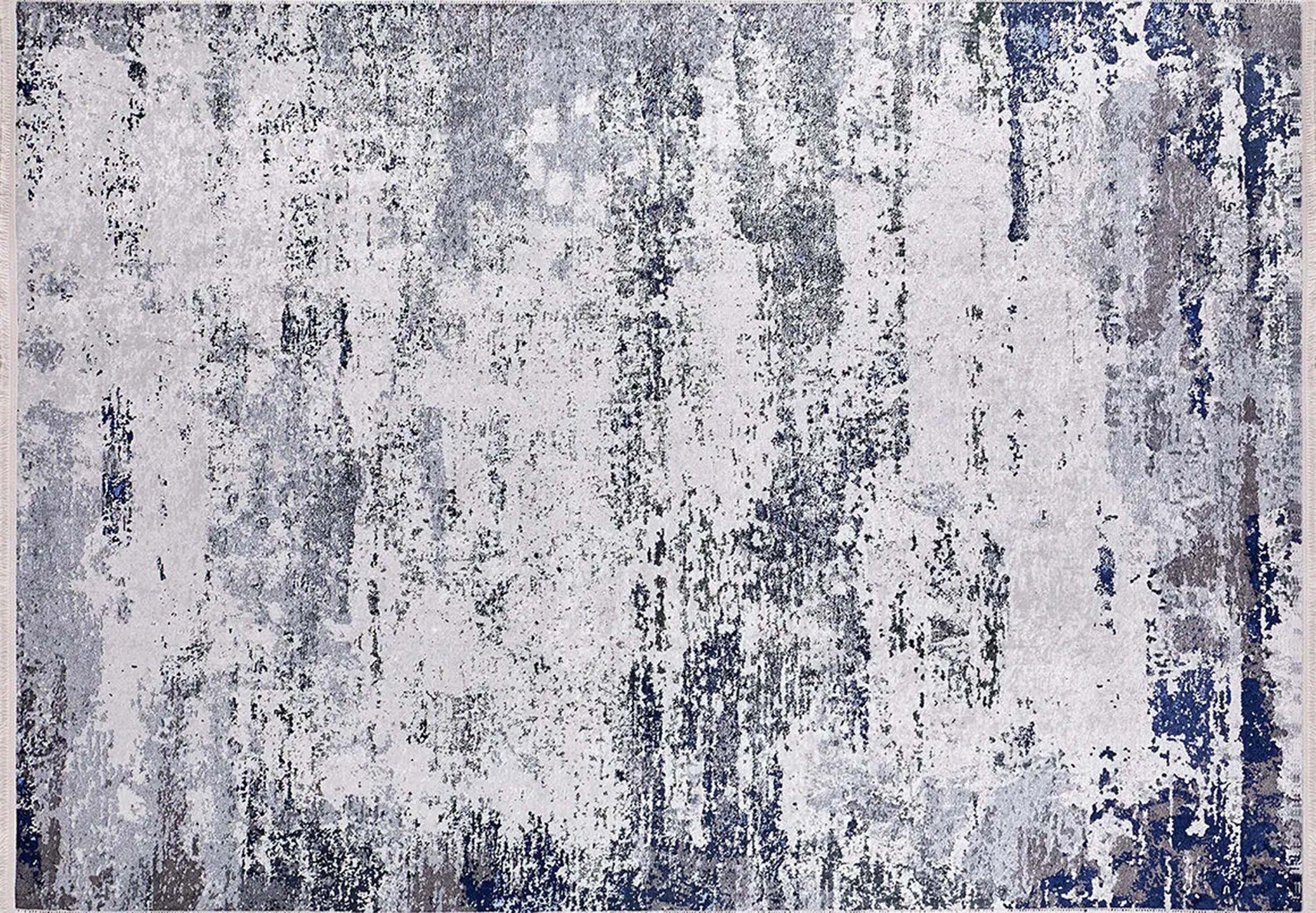 Abstract Desenli Eskitme Gri Halı
