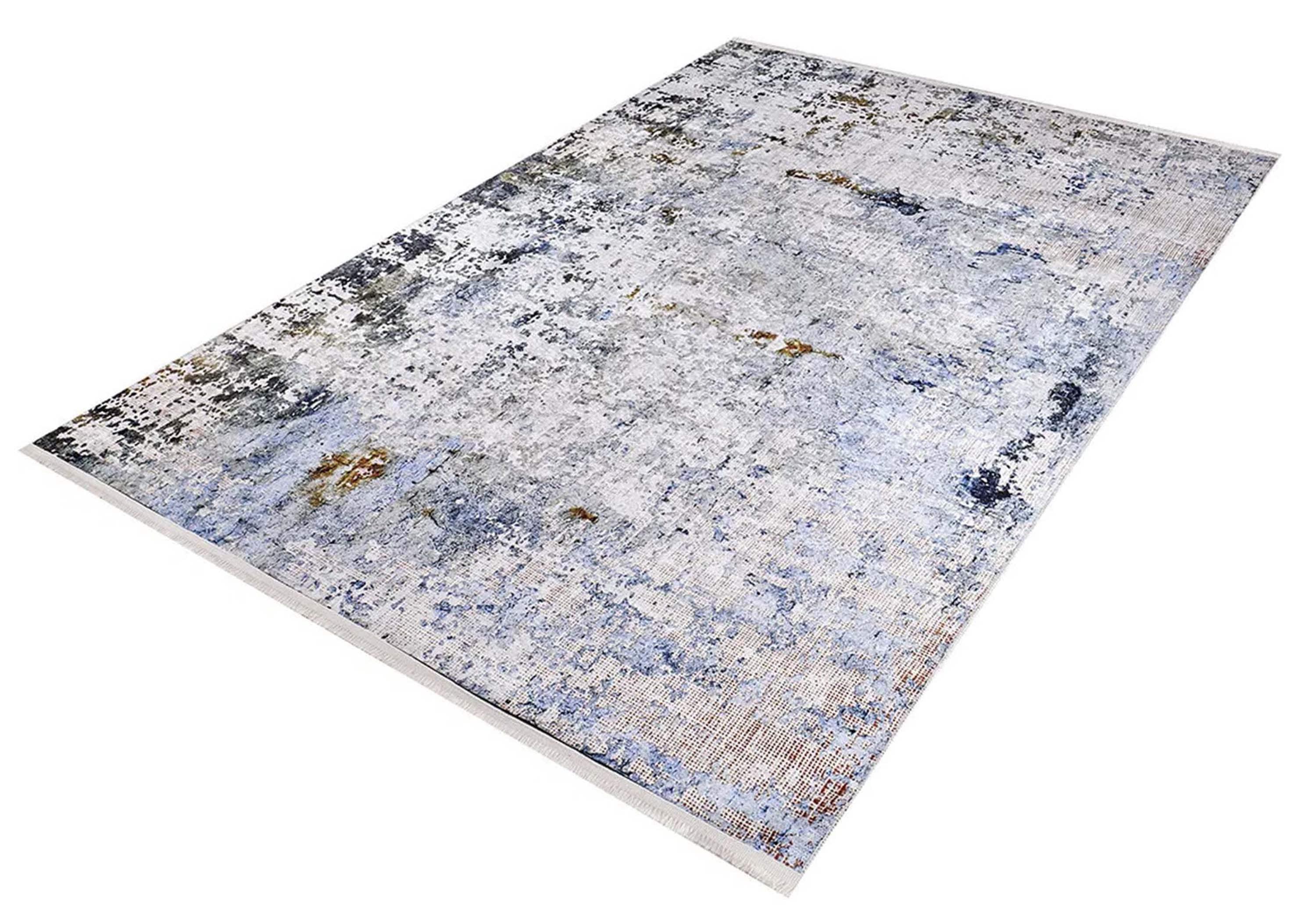 Abstract Desenli Gri Renkli Modern Halı